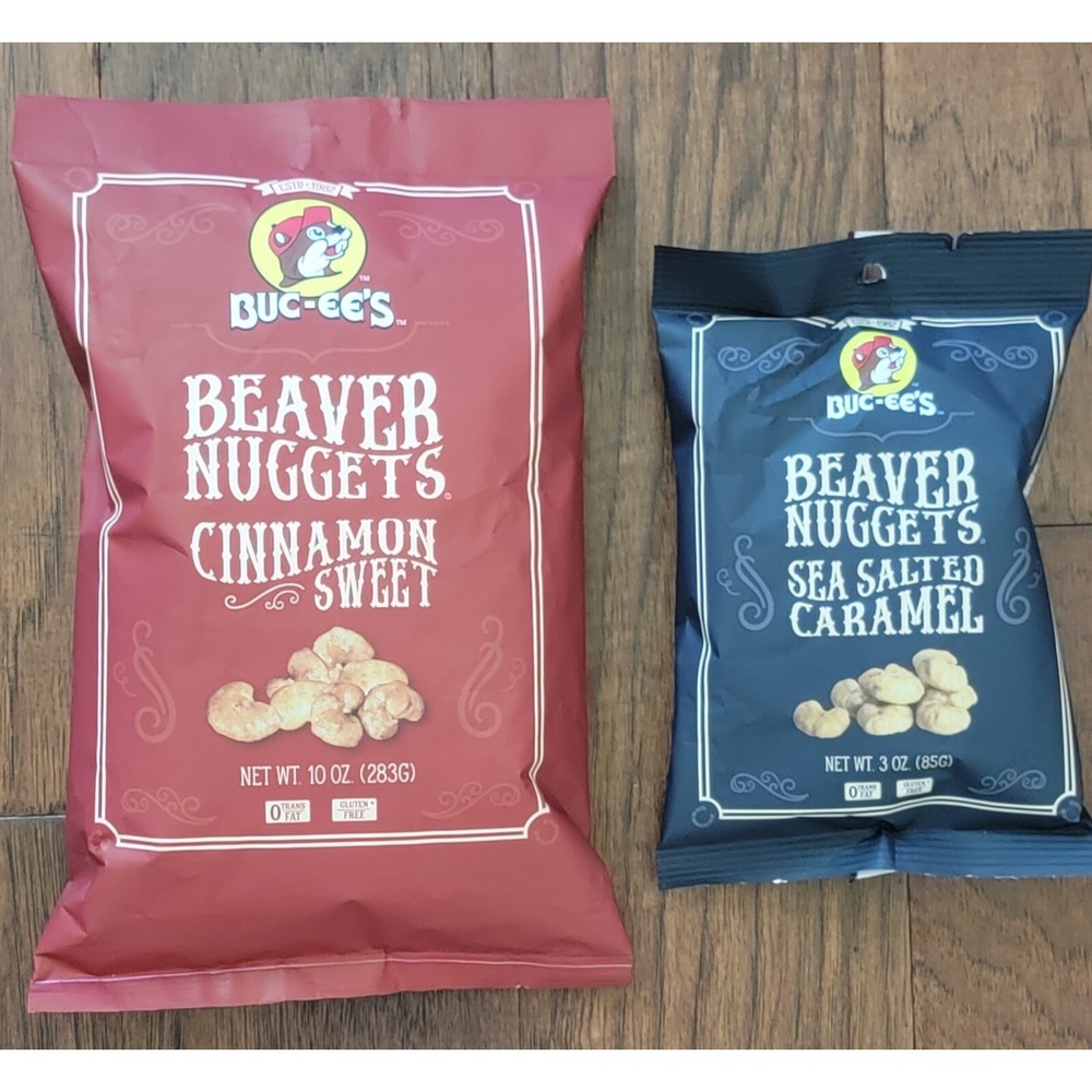 Buc-ee's Beaver‎ Nuggets Cinnamon Sweet & Sea Salted Caramel COMBO Free Shipping